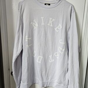 Nike White Lavender Men's Large Sweatshirt